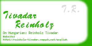 tivadar reinholz business card